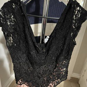 XL Black Lace BodySuit